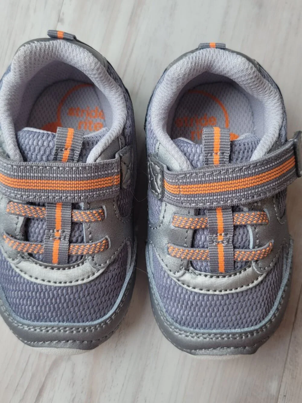 Stride Rite SM Turbo (Infant/Toddler) 4.5M Silver/Orange